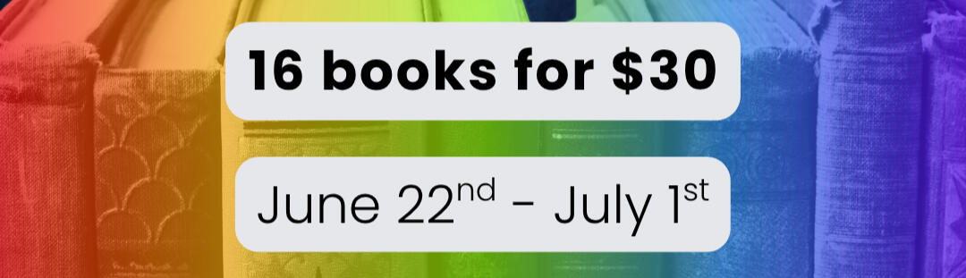 16 books for $30. June 22nd - July 1st
