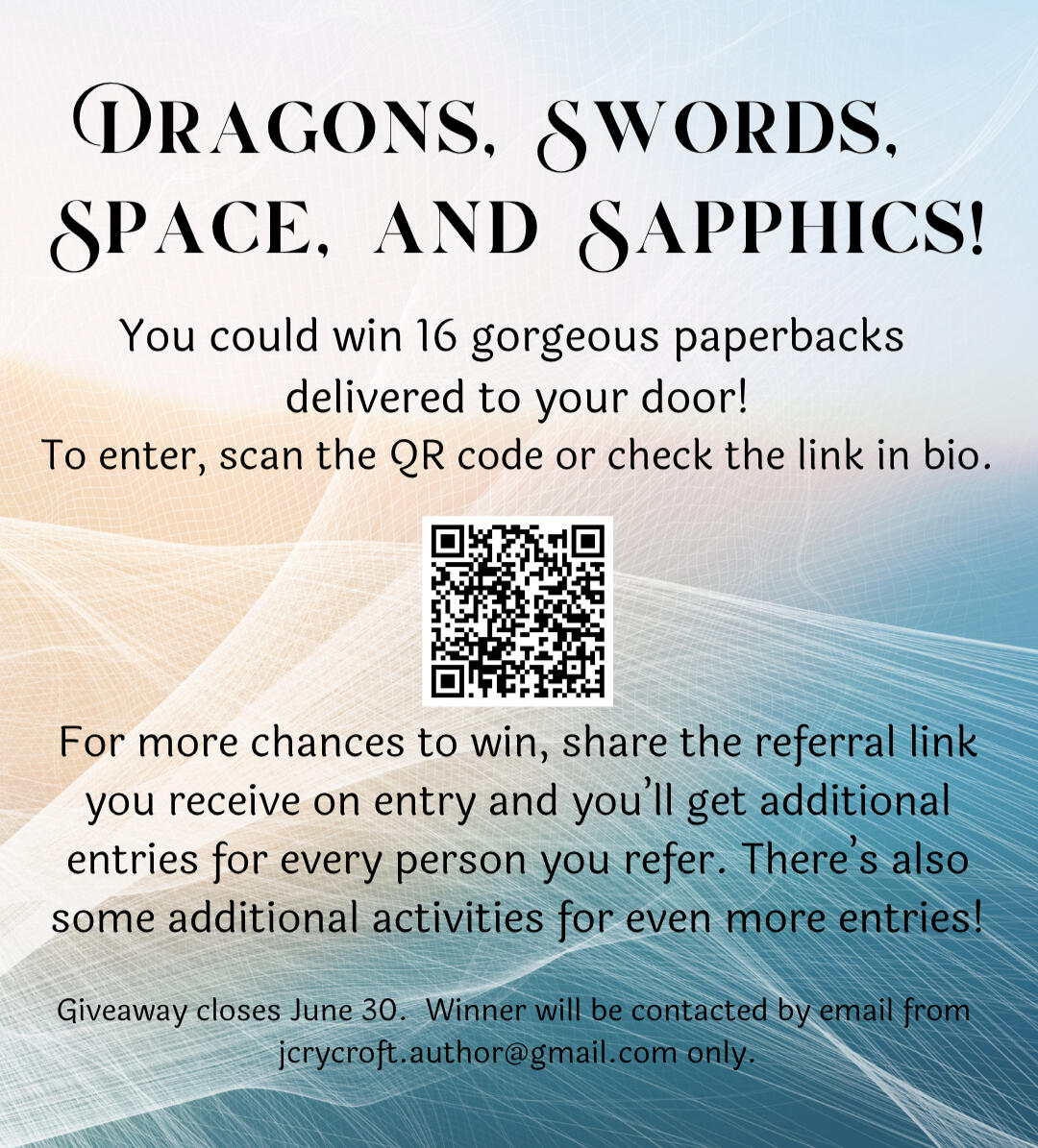 Sapphic Fantasy and Sci-Fi Book Giveaway